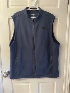 Rhone knitted fleece outdoor golf vest in navy blue men’s size XXL